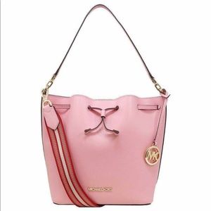 Michael Kors Eden Medium Bucket Leather Shoulder Crossbody bag Pink